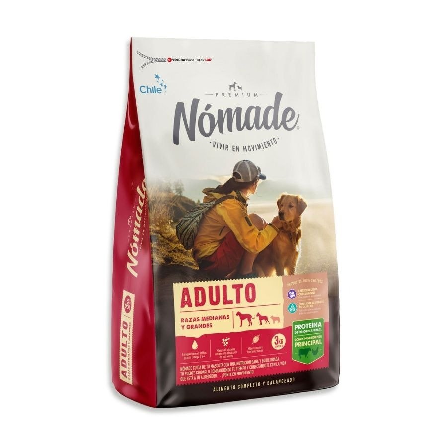 alimento para perro marca nomade